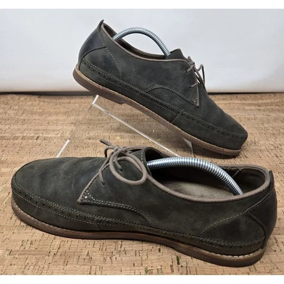 Olukai Shoes Mens 10.5 Honolulu Lace Green Leather Distressed Casual 10200-9913 - Picture 4 of 11